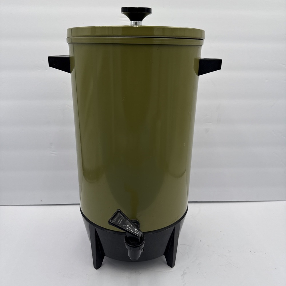 Vtg Avocado Green Penncrest 36 Cup Party Coffee Percolator Excellent Condition
